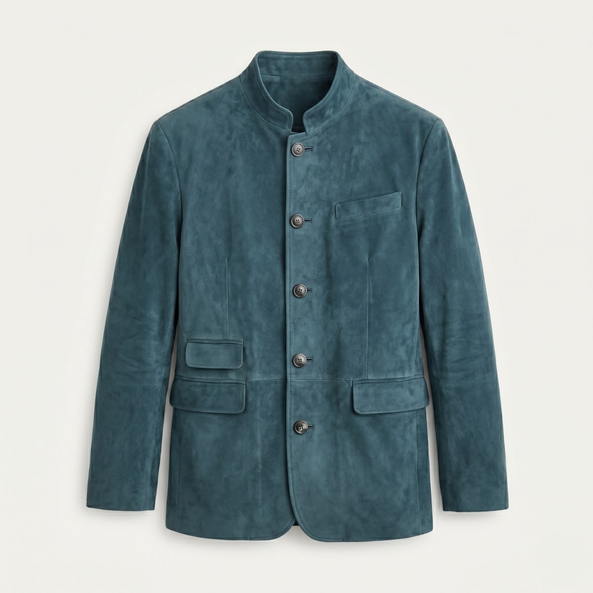Men's Suede Stand Collar Jacket | Micah_3
