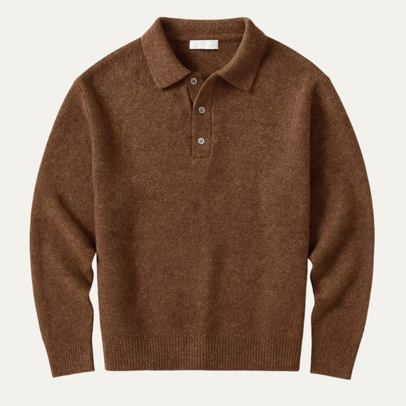 Men's Knit Polo Collar Jumper | Kenneth_1