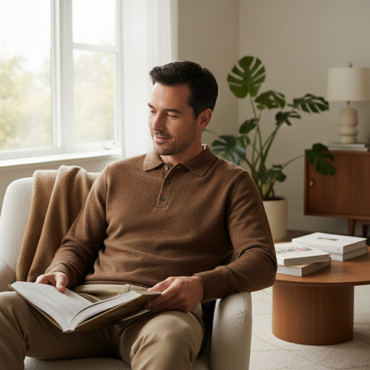 Men's Knit Polo Collar Jumper | Kenneth_9