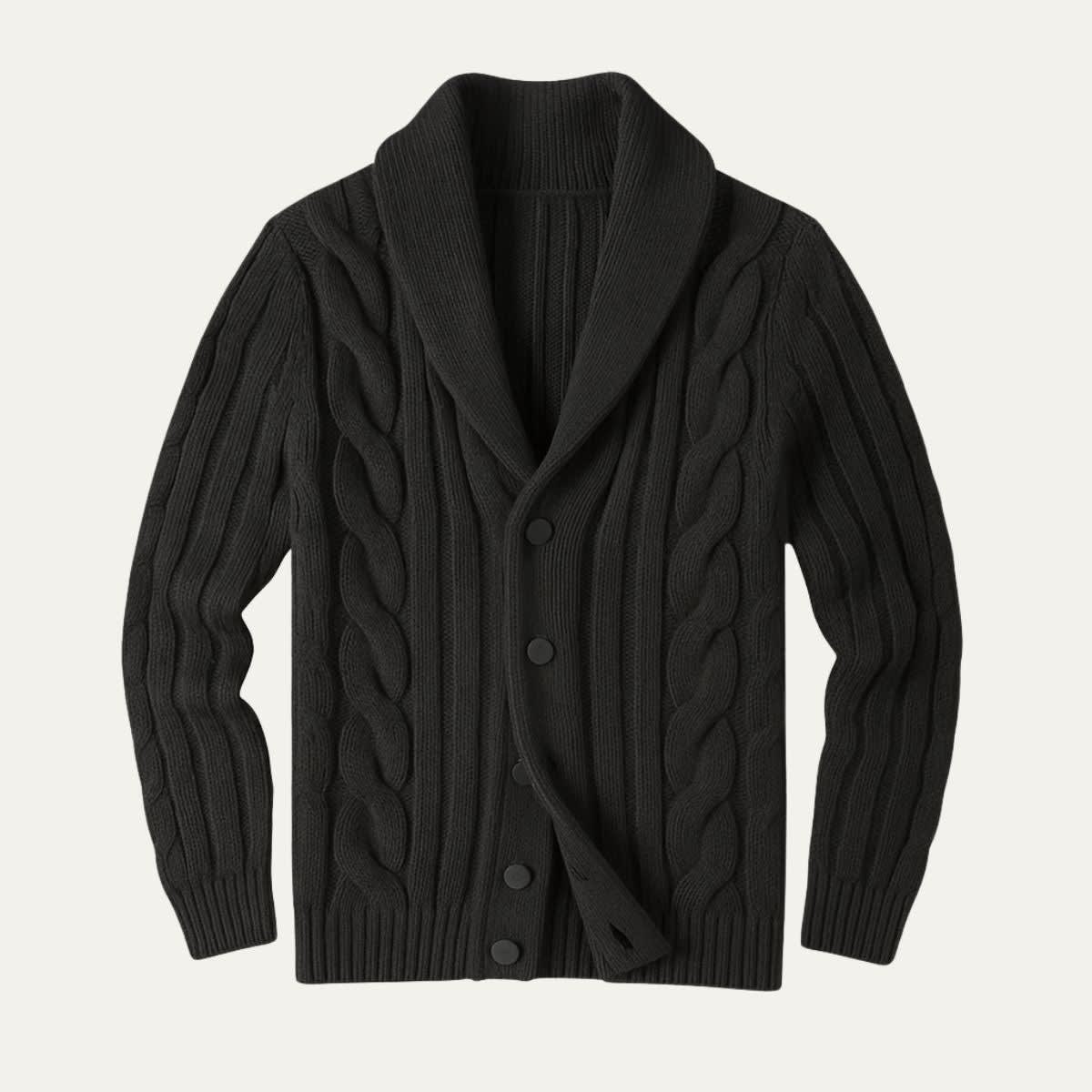 Men's Merino Wool Shawl Collar Cardigan | Keir_8