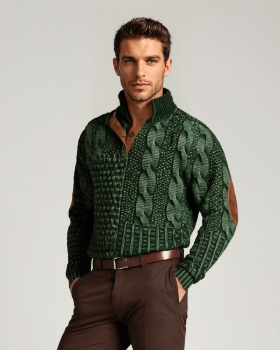 Men's Cable Knit Jumper | Lance_3