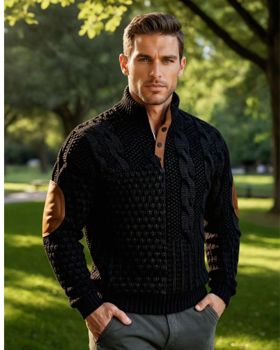 Men's Cable Knit Jumper | Lance_7