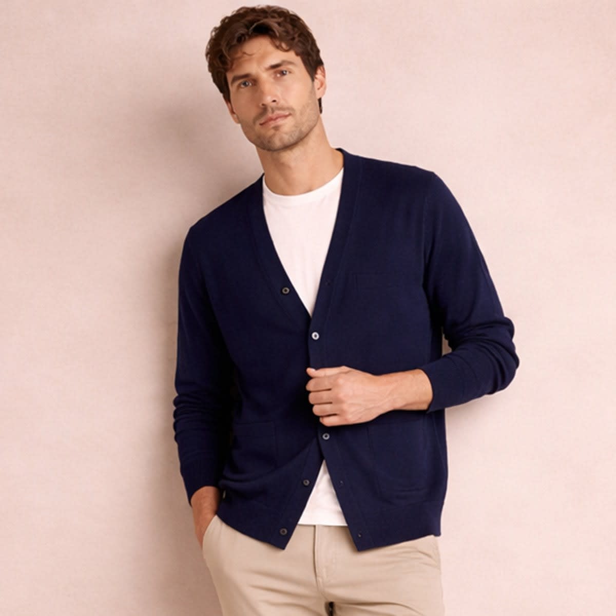 Men's Cashmere V-Neck Cardigan | Milo_10