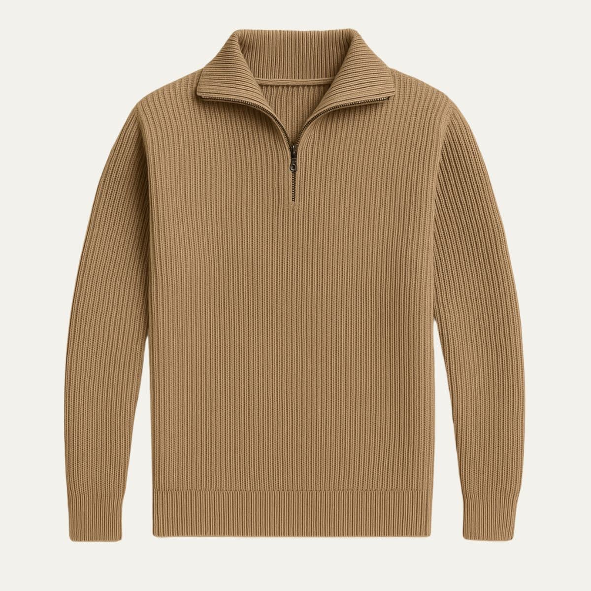 Men's Merino Wool Quarter Zip Jumper | James_12