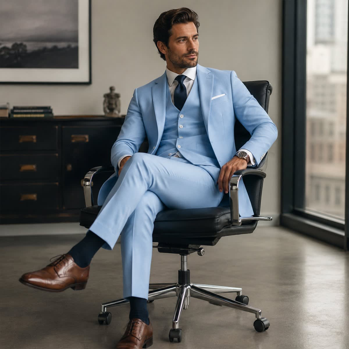 Men's Tailored Three-Piece Suit | Bleddyn_11