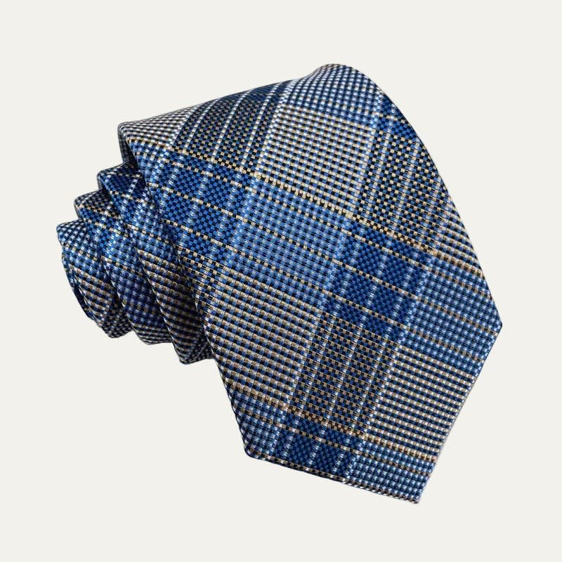 Men's Blue Checked Tie | David_1
