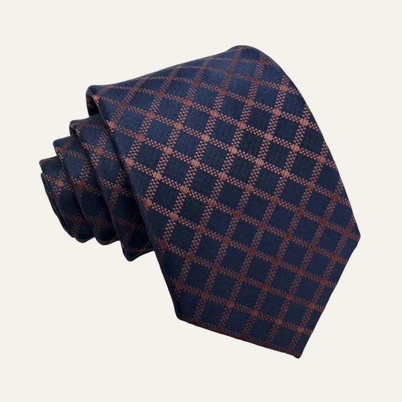Men's Windowpane Check Tie | Fionn_1