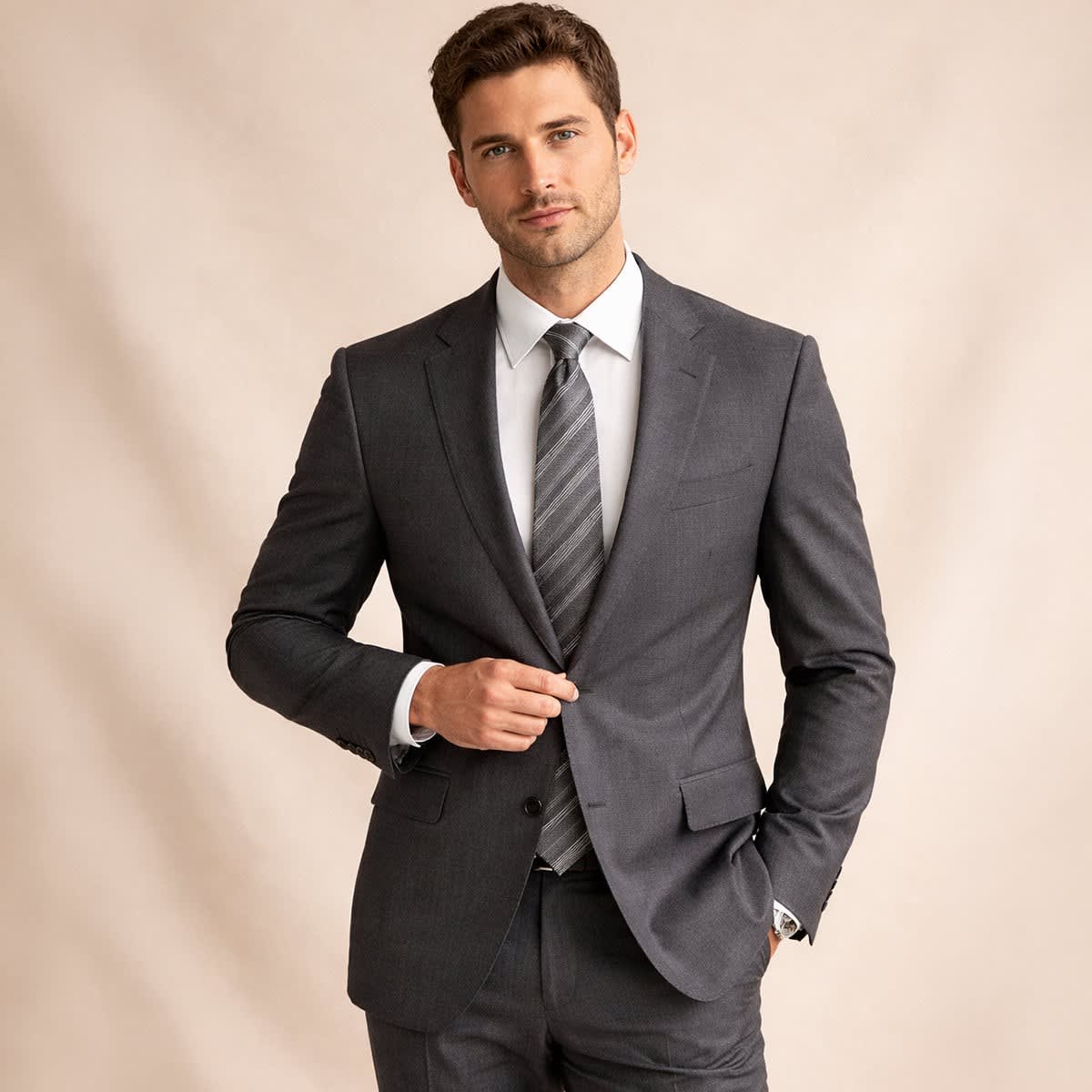 Men's Striped Jacquard Tie | Elwyn_2