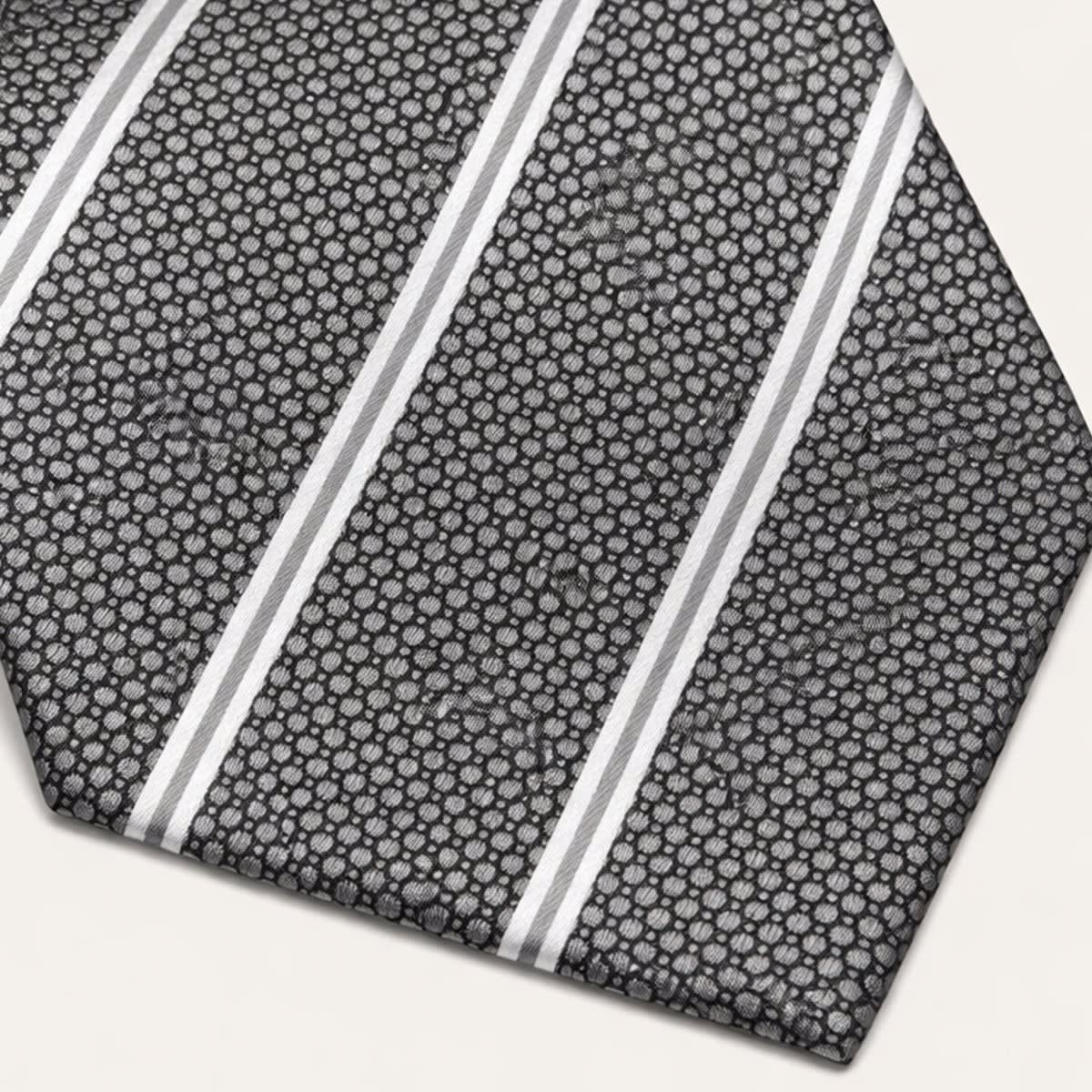 Men's Striped Jacquard Tie | Elwyn_4