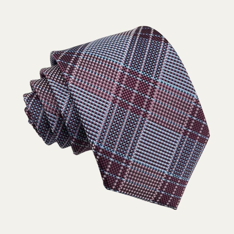 Men's Maroon Checked Tie | Donnchadh_1