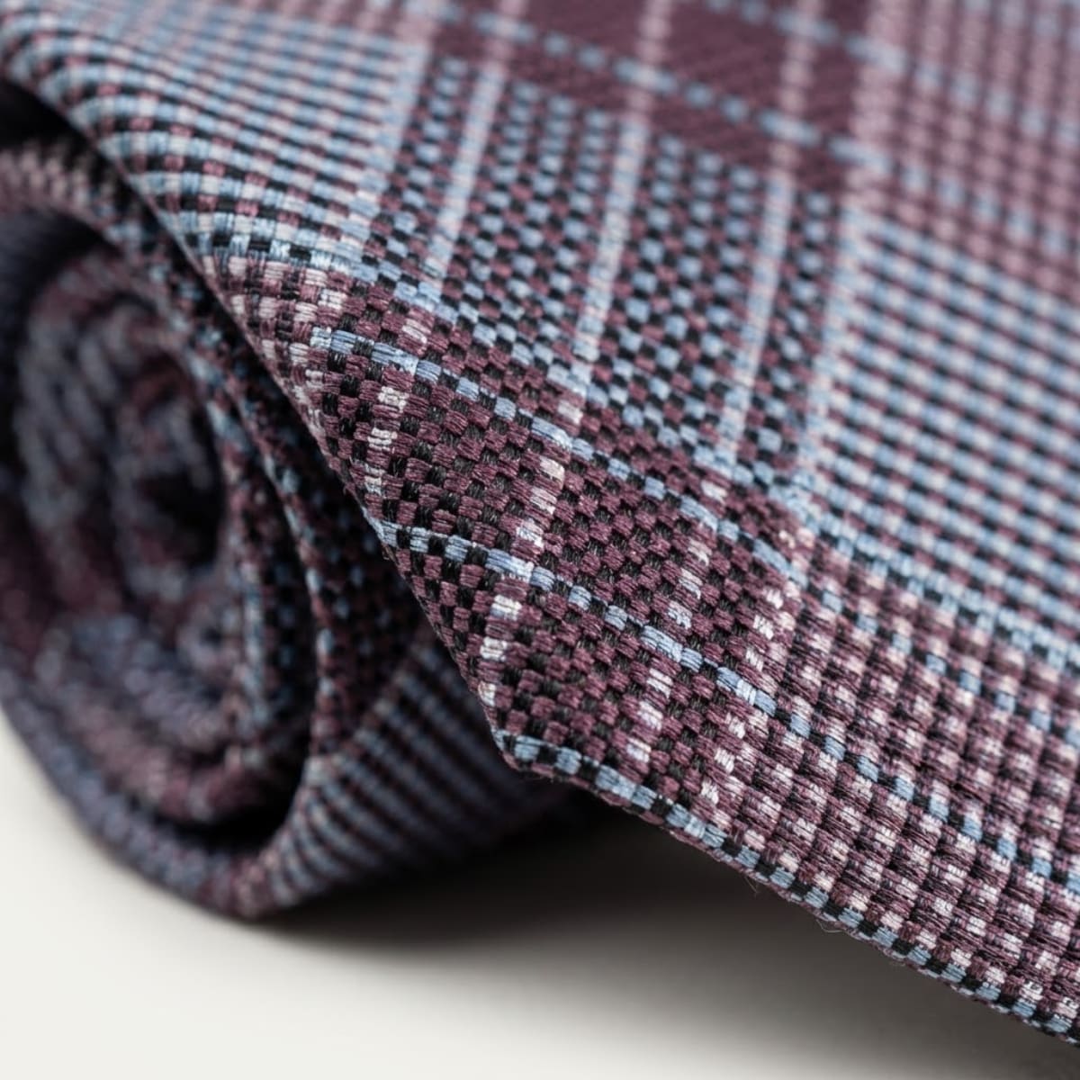 Men's Maroon Checked Tie | Donnchadh_4