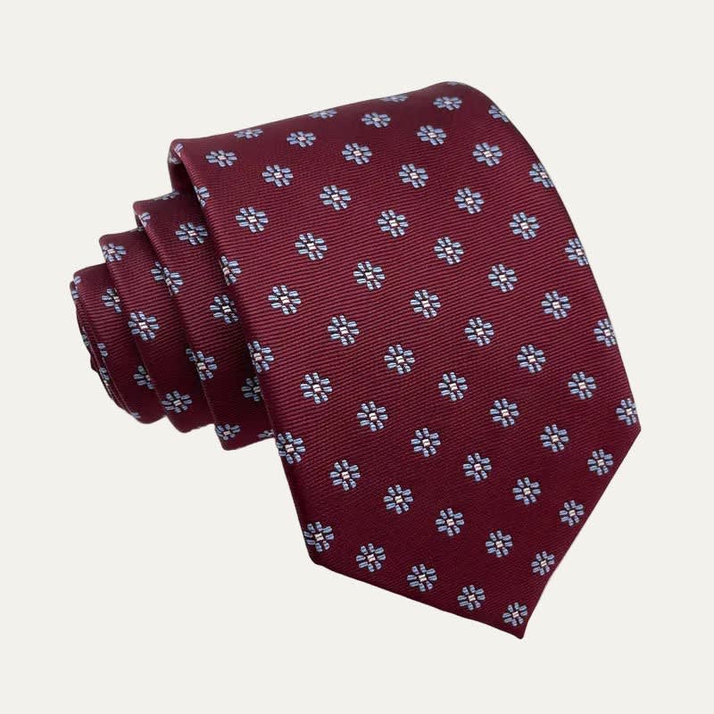 Men's Burgundy Floral Tie | Charles_1