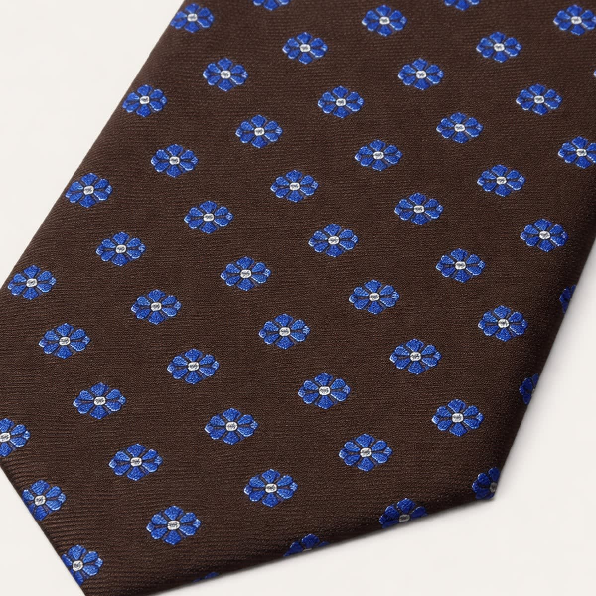 Men's Dark Brown Floral Tie | Colm_4