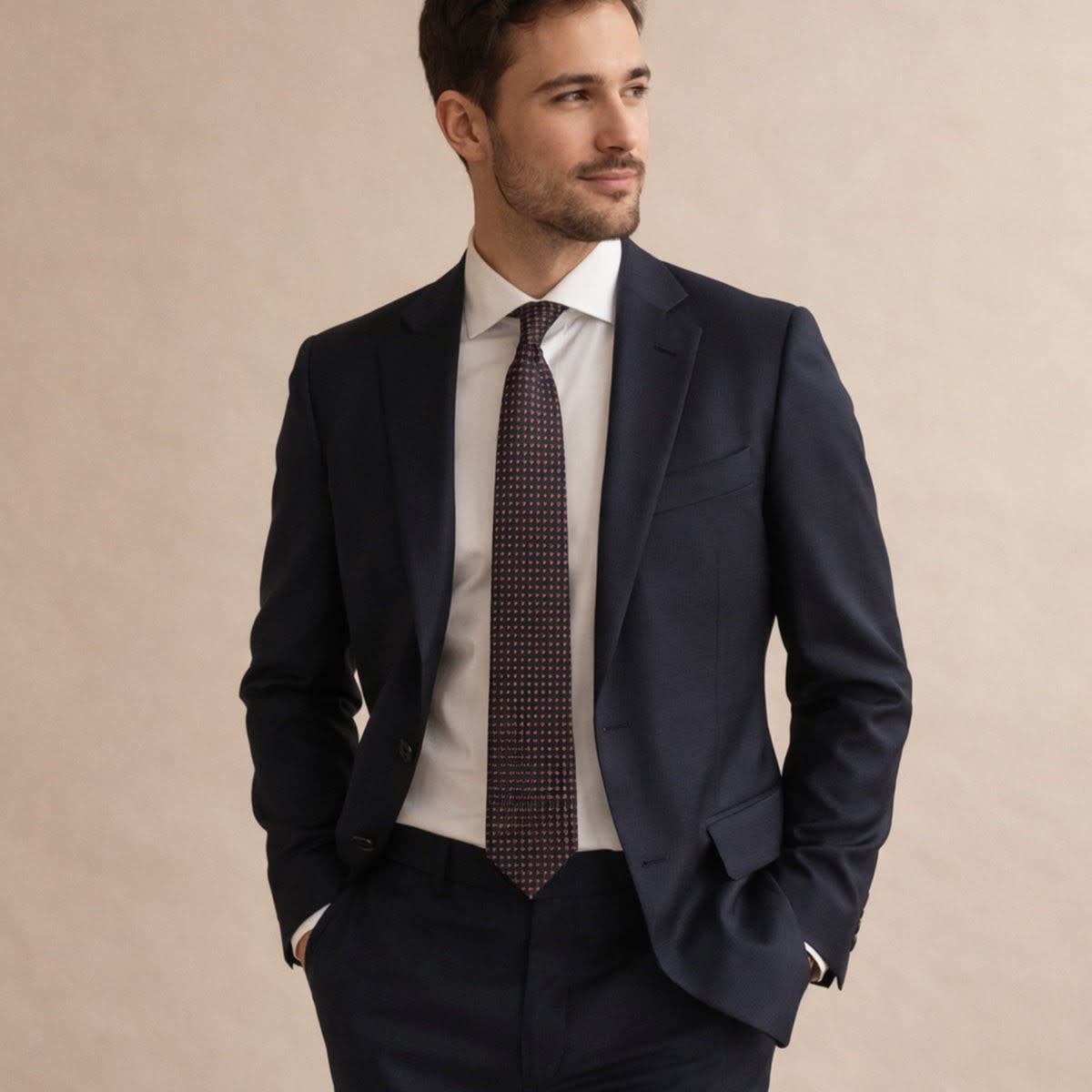 Men's Micro Check Jacquard Tie | Gerallt_2