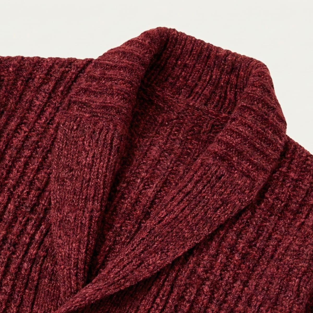 Men's Ribbed Shawl Collar Cardigan | Ollie_13