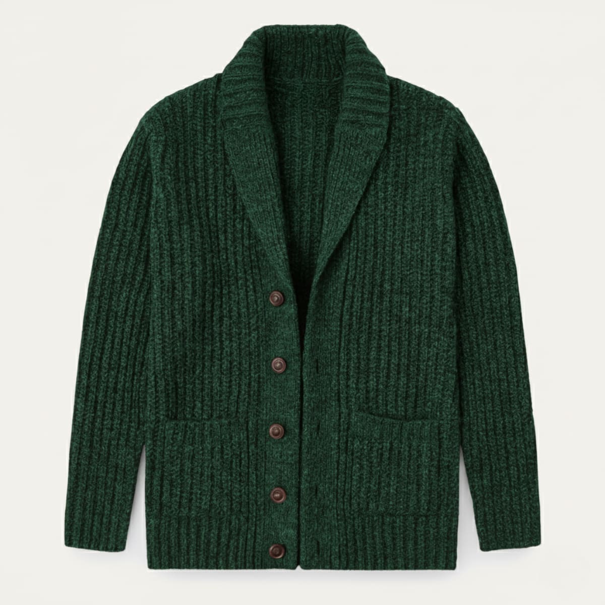 Men's Ribbed Shawl Collar Cardigan | Ollie_5