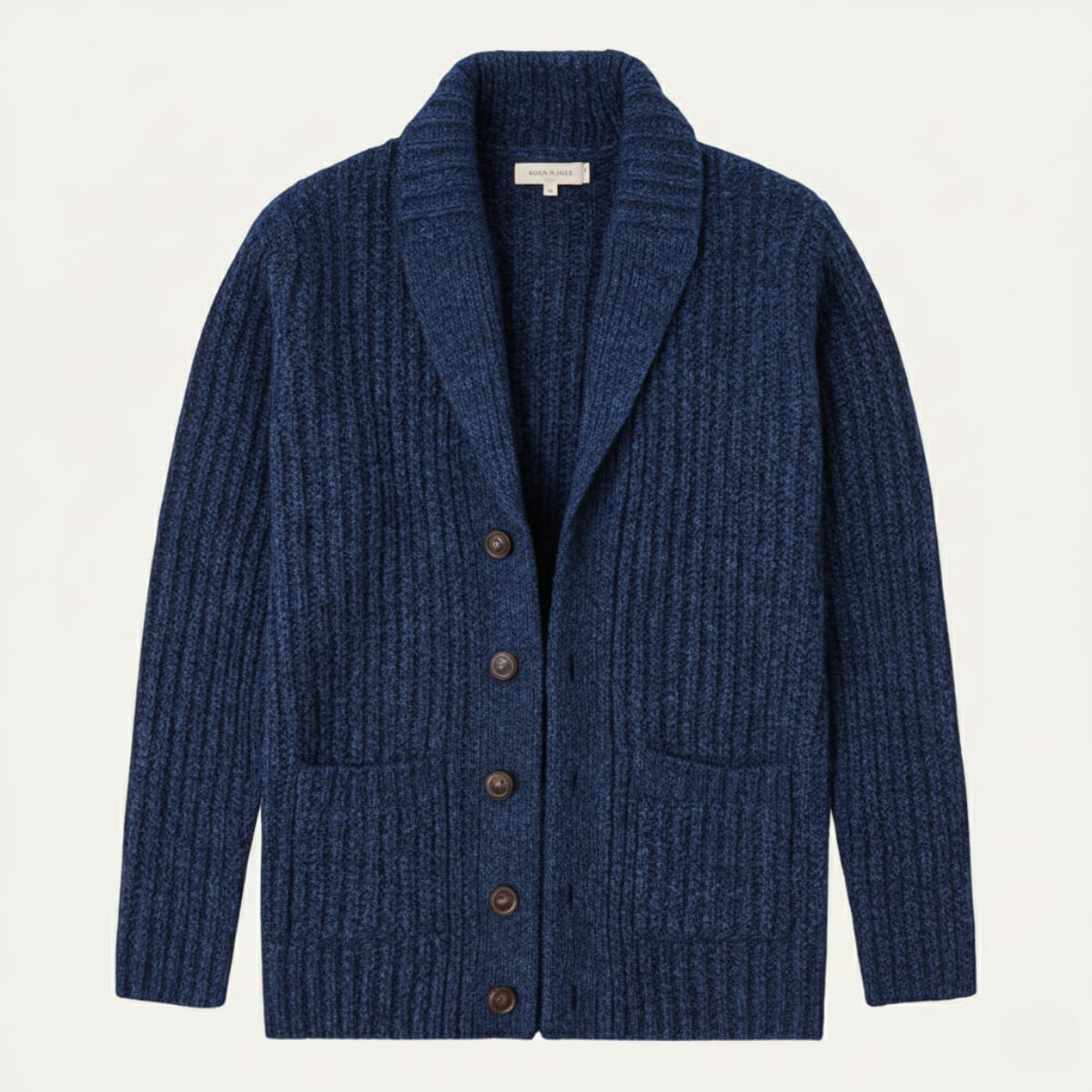 Men's Ribbed Shawl Collar Cardigan | Ollie_7
