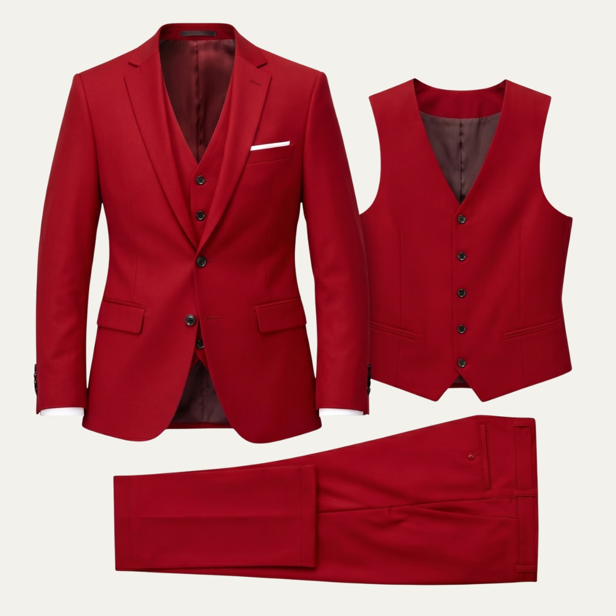 Men's Peak Lapel Three-Piece Suit | Benjamin_3