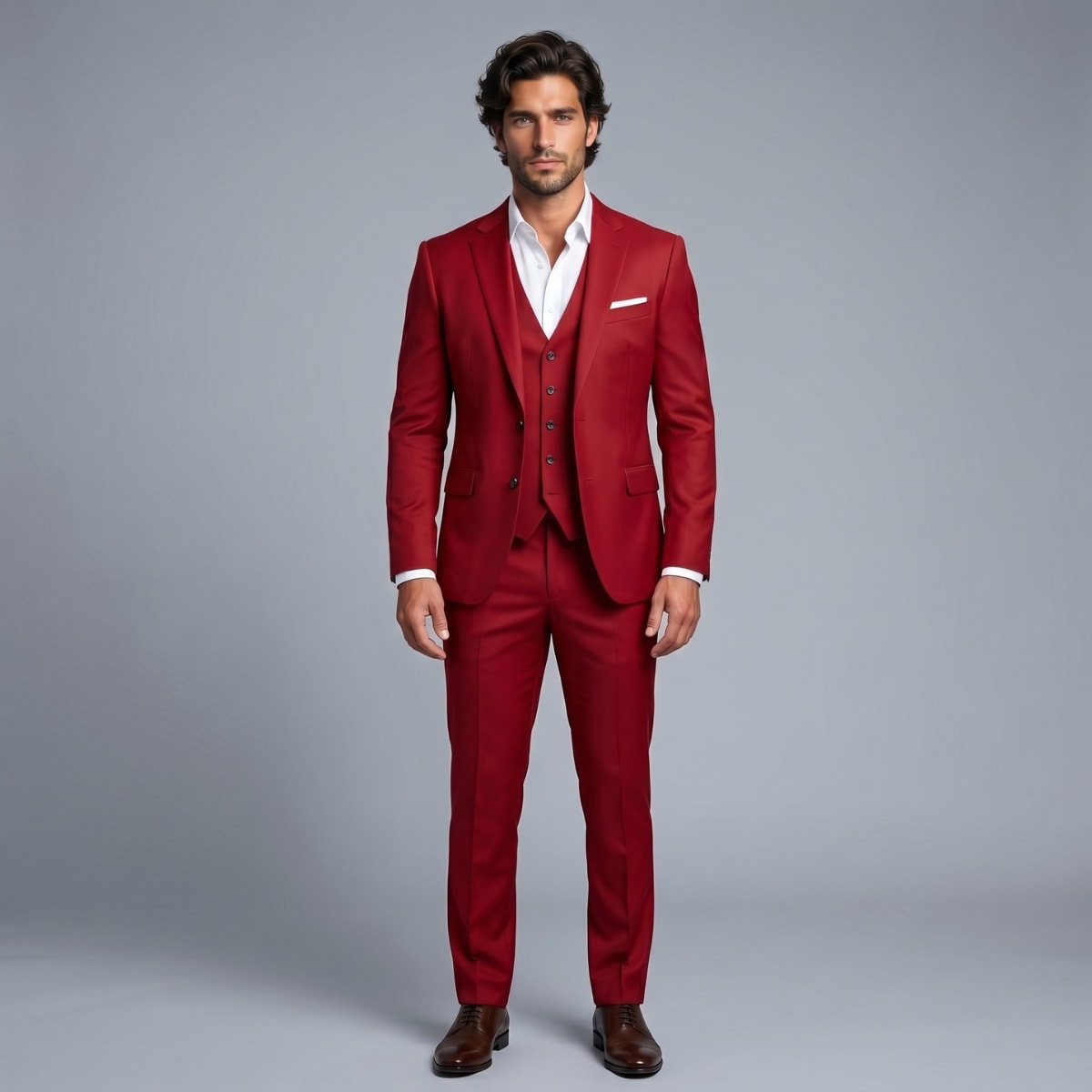 Men's Peak Lapel Three-Piece Suit | Benjamin_4