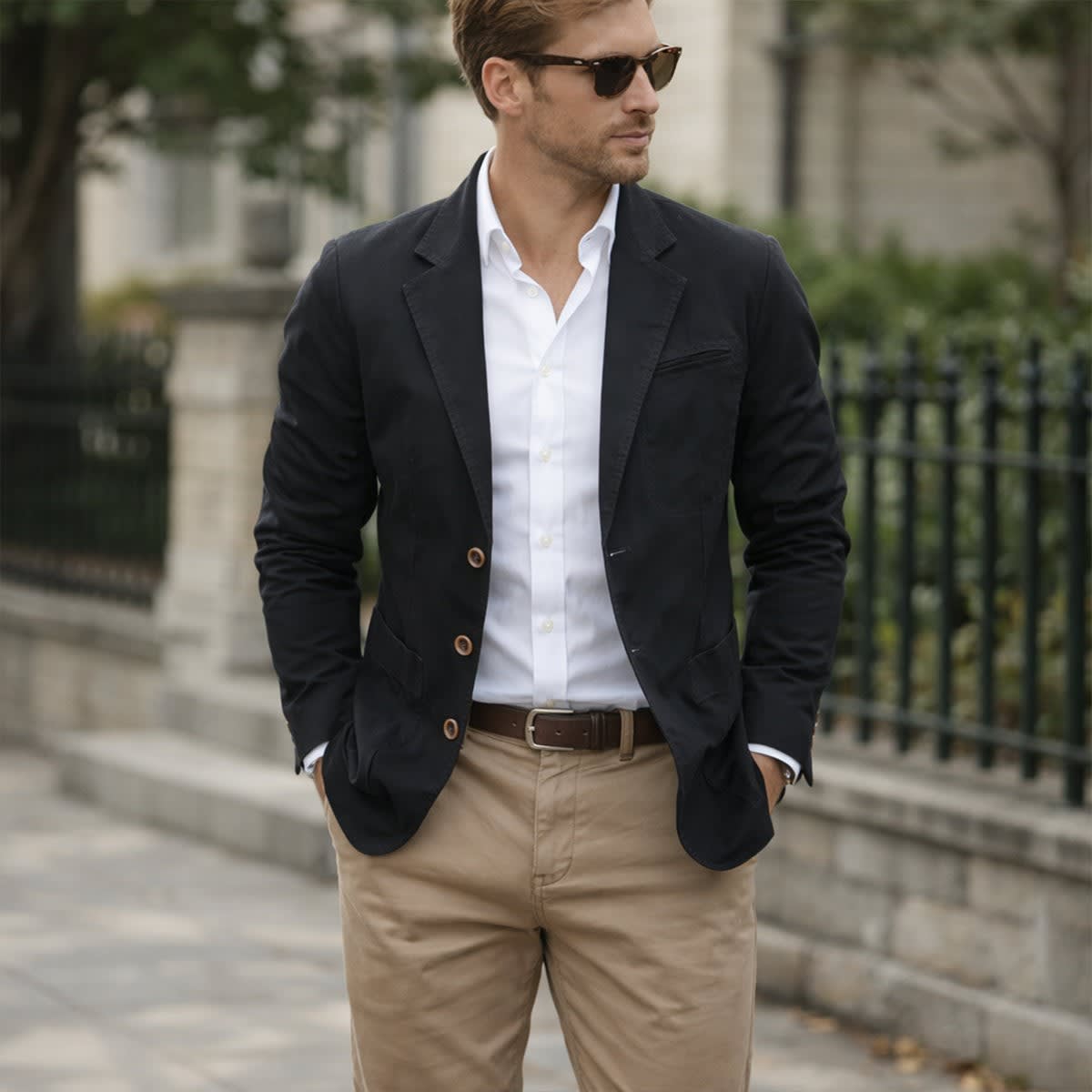 Men's Casual Cotton Blazer | Niall_11