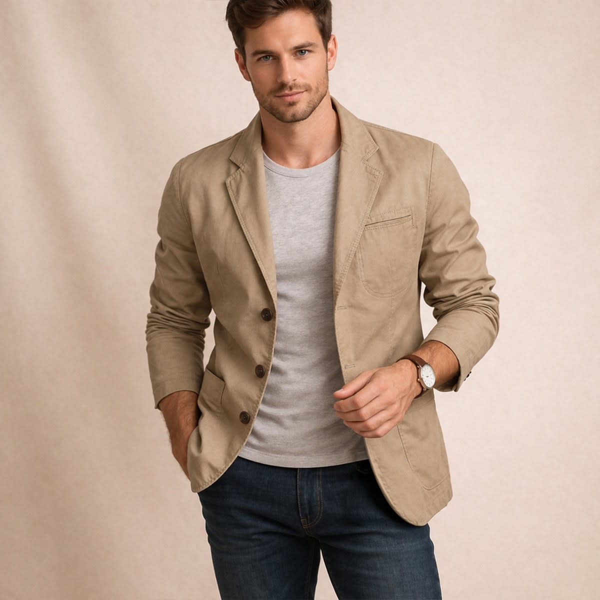 Men's Casual Cotton Blazer | Niall_2