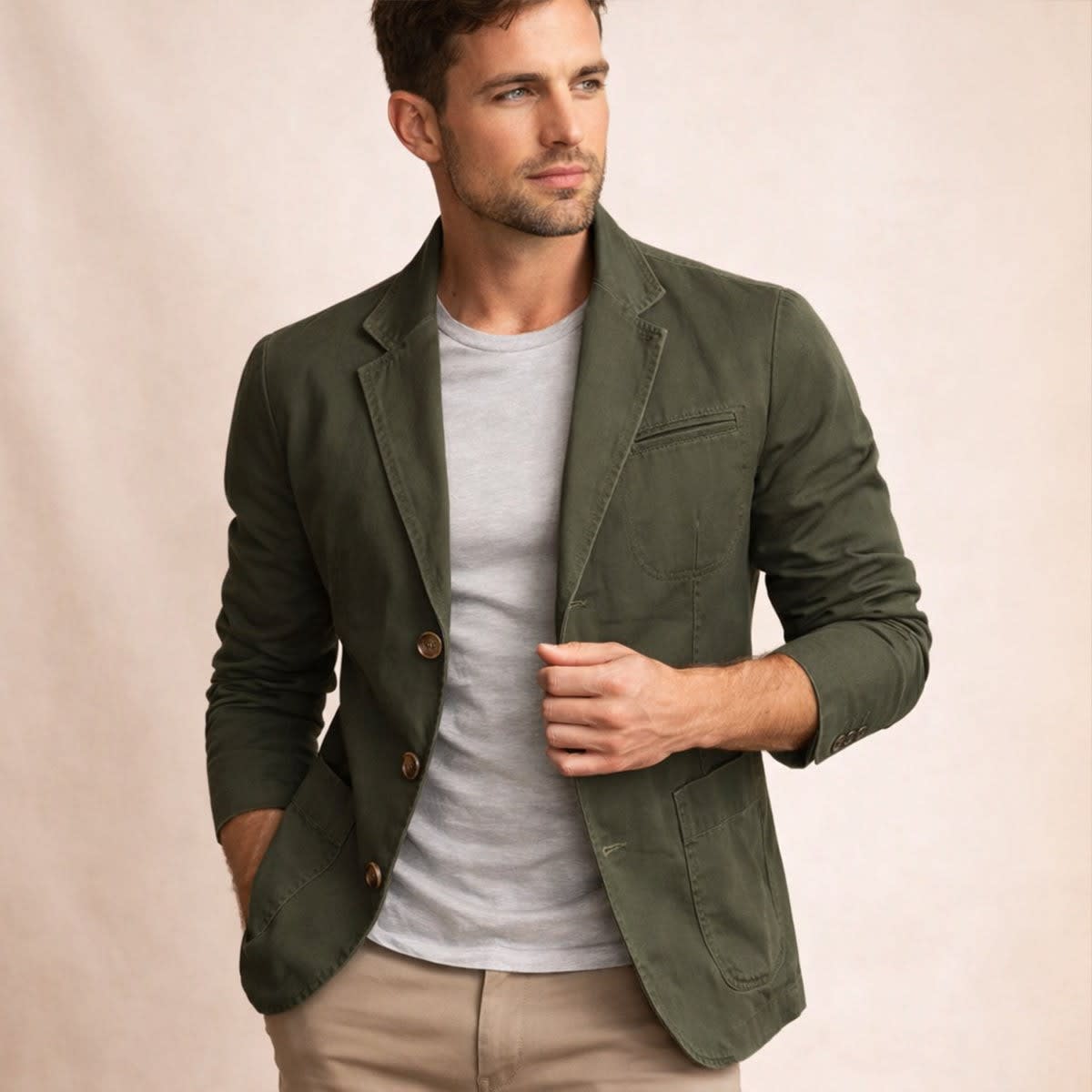 Men's Casual Cotton Blazer | Niall_9