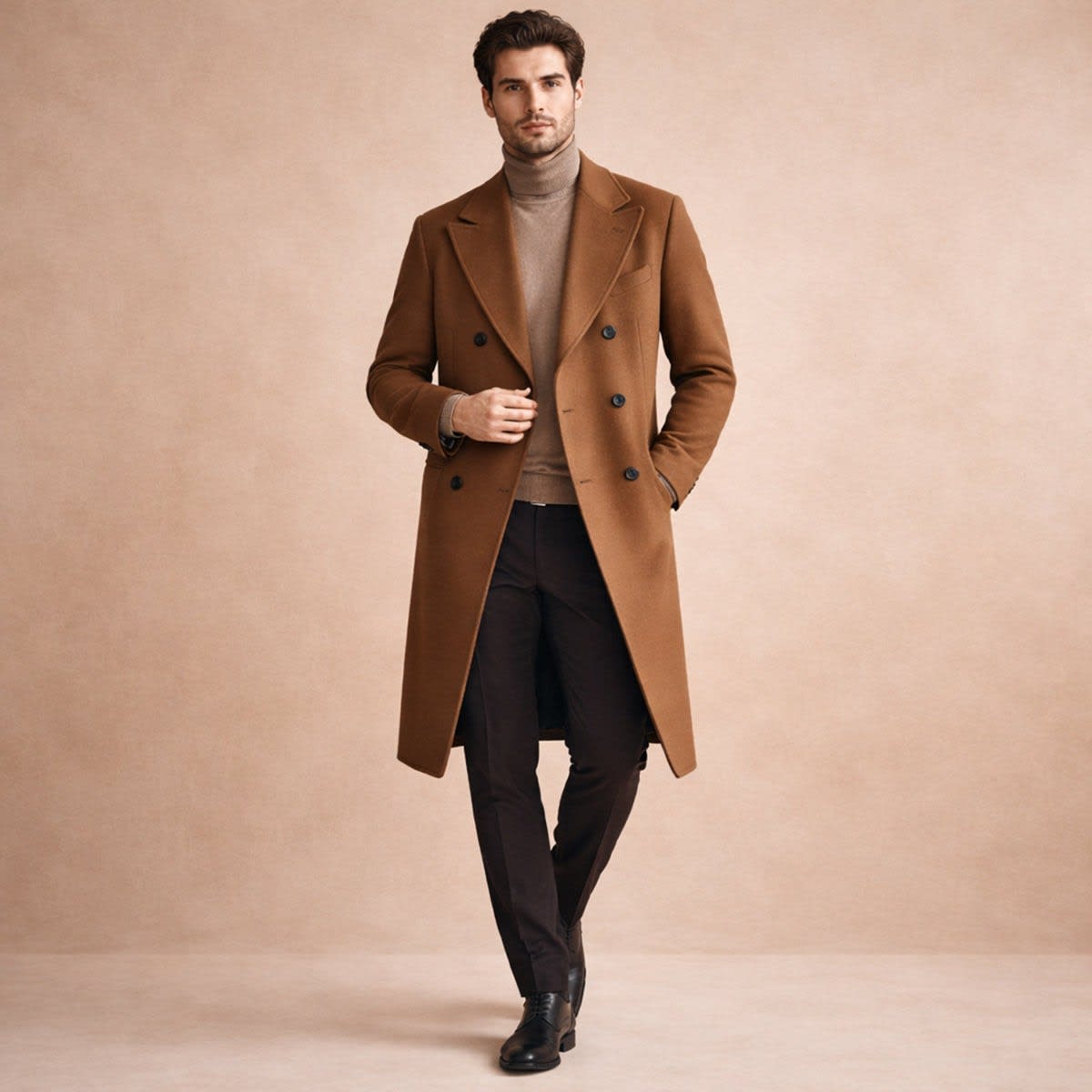Men's Double Breasted Long Coat | Llewelyn_2