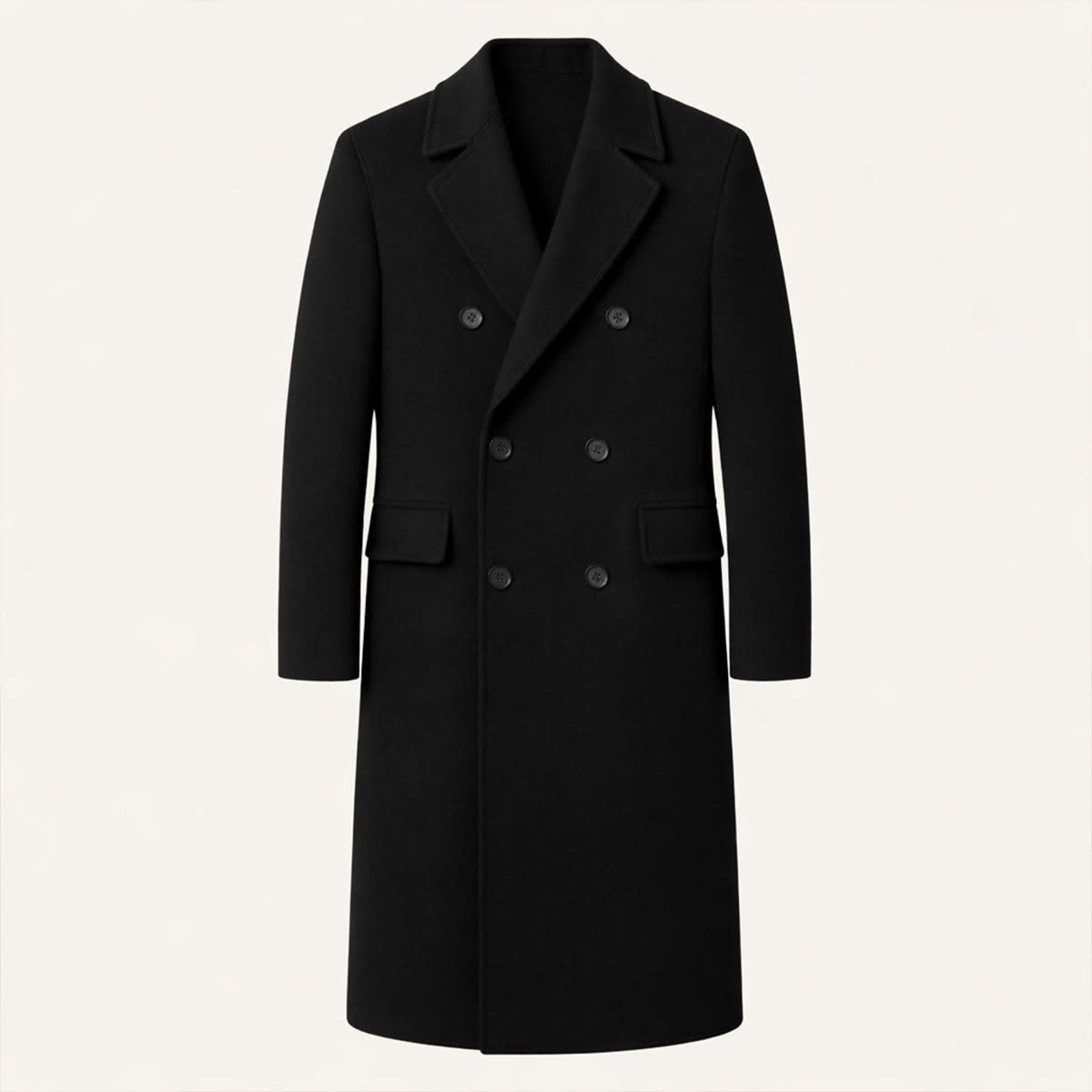 Men's Double Breasted Long Coat | Llewelyn_5