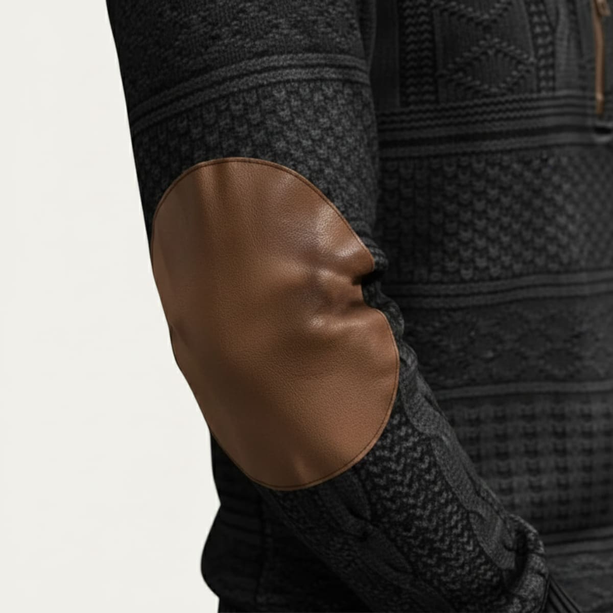 Men's Textured Half Zip Jumper | Luke_12