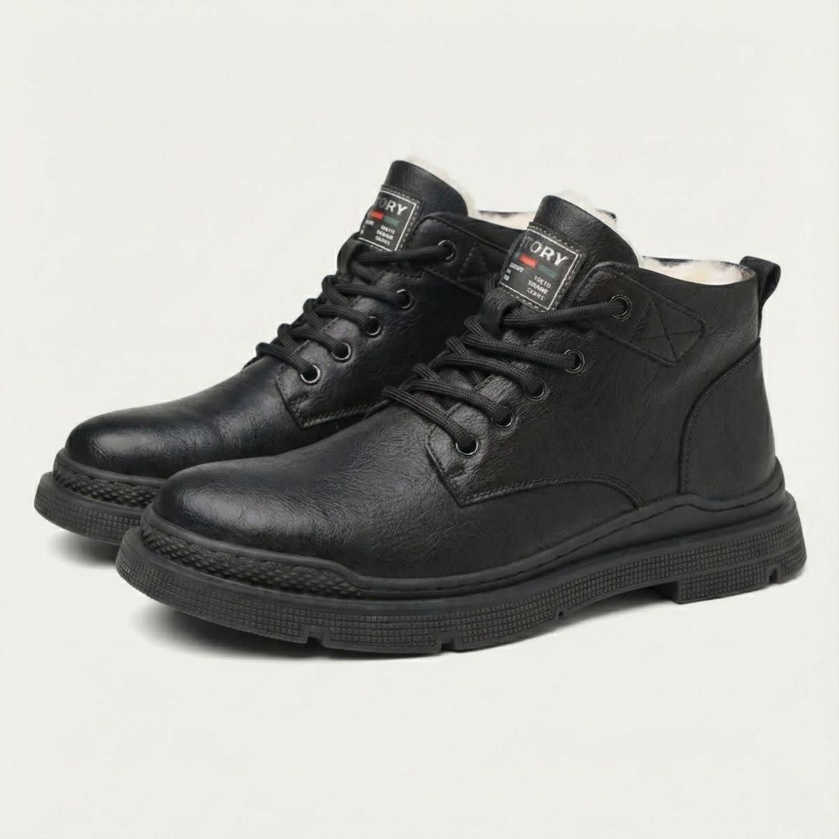 Men's Leather Lace Up Ankle Boots | Meical_6