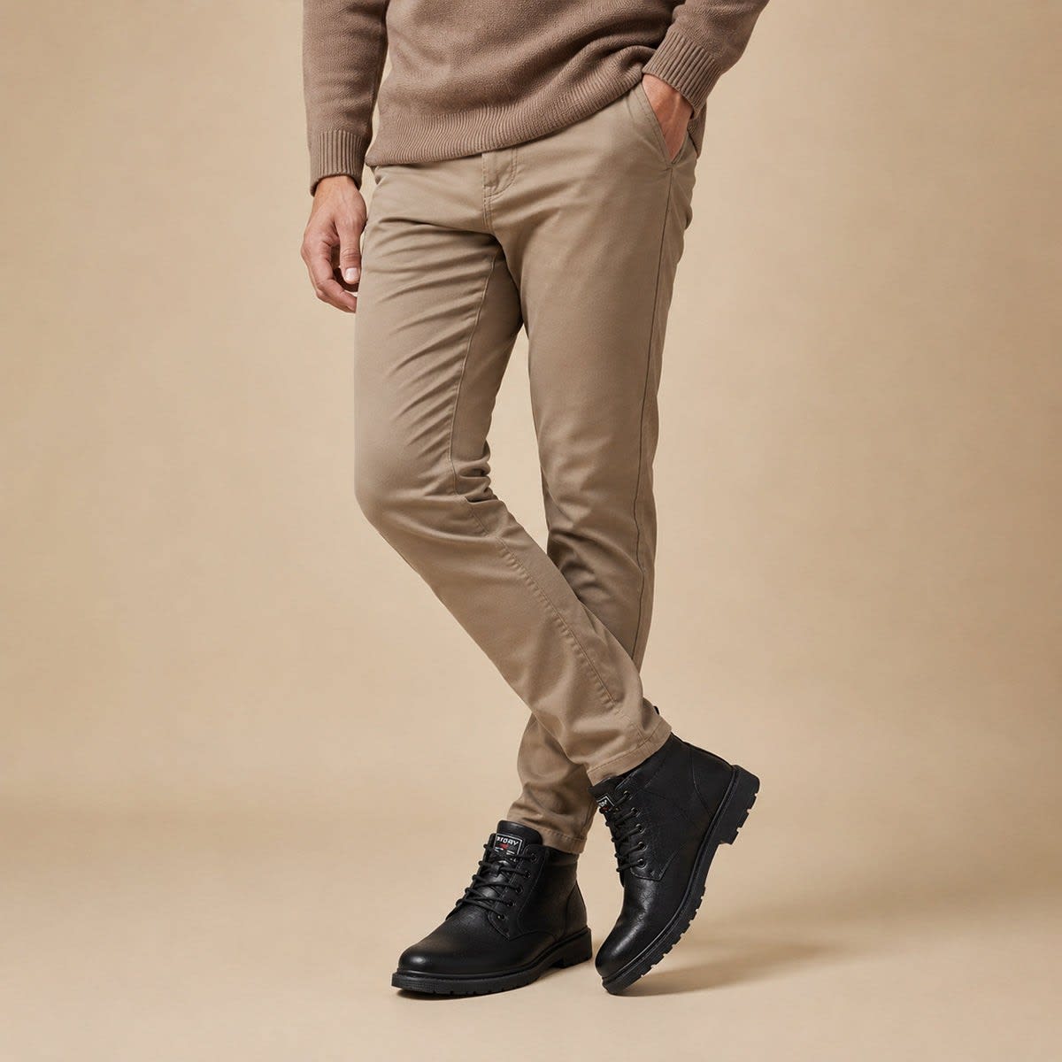 Men's Leather Lace Up Ankle Boots | Meical_7
