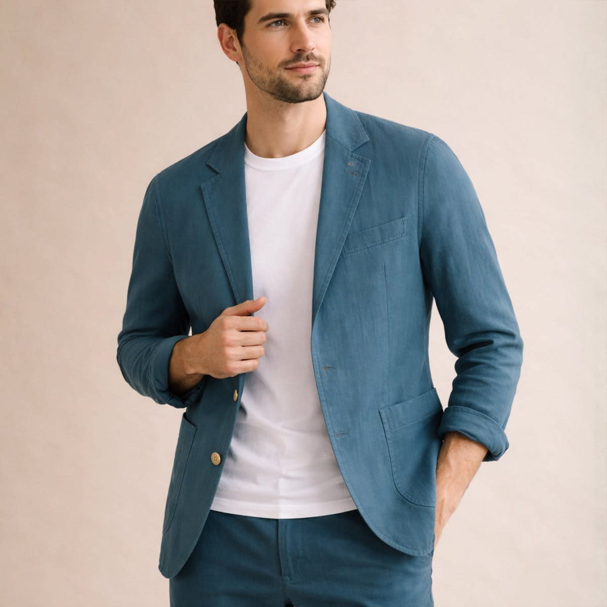 Men's Lightweight Linen Blazer | Uilleam_10