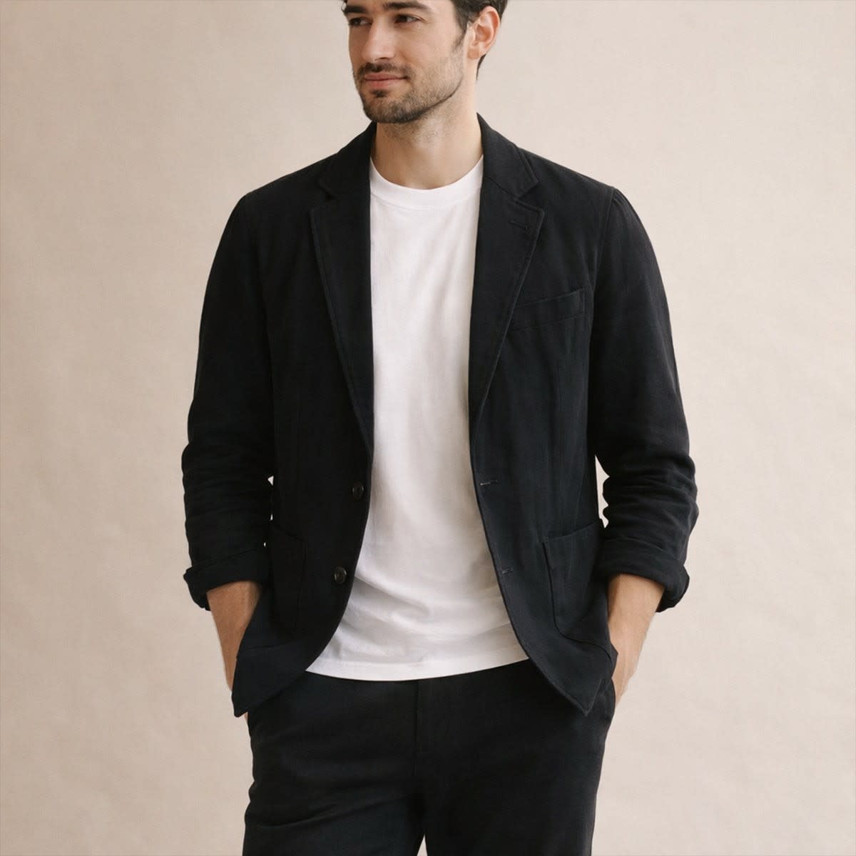 Men's Lightweight Linen Blazer | Uilleam_12