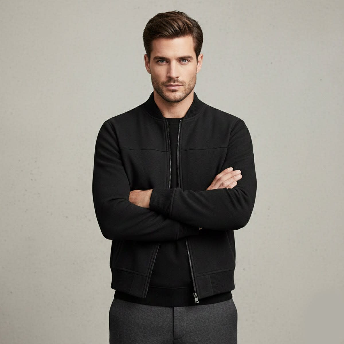 Men's Faux Suede Bomber Jacket | Lewis_7