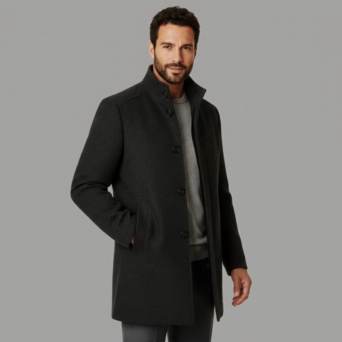 Men's Wool Blend Winter Coat | Laurence_10