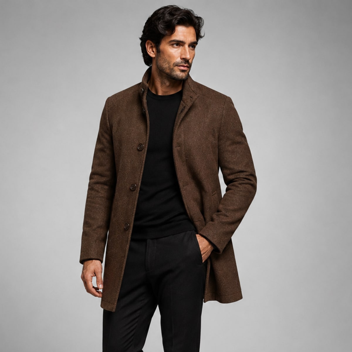 Men's Wool Blend Winter Coat | Laurence_2