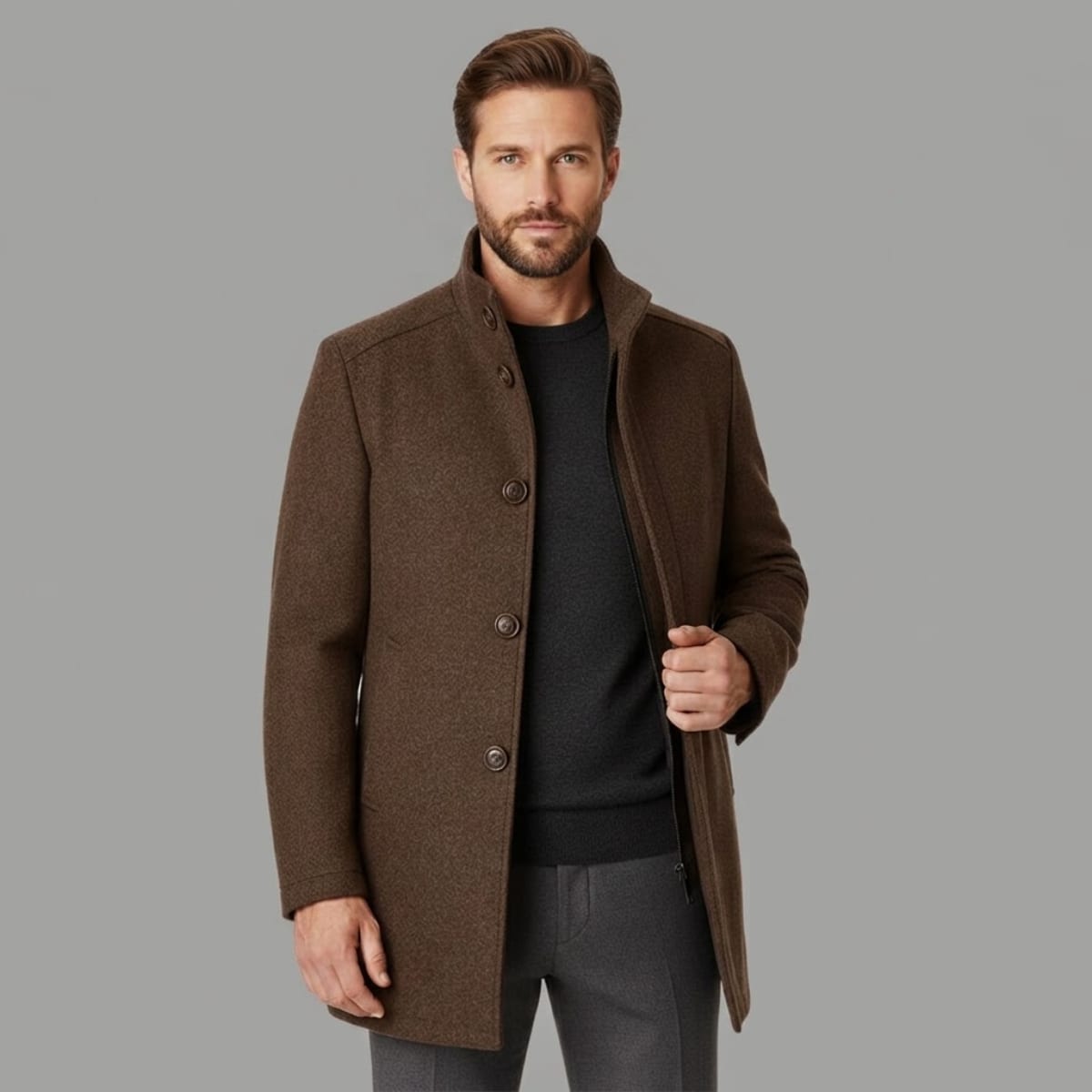 Men's Wool Blend Winter Coat | Laurence_3