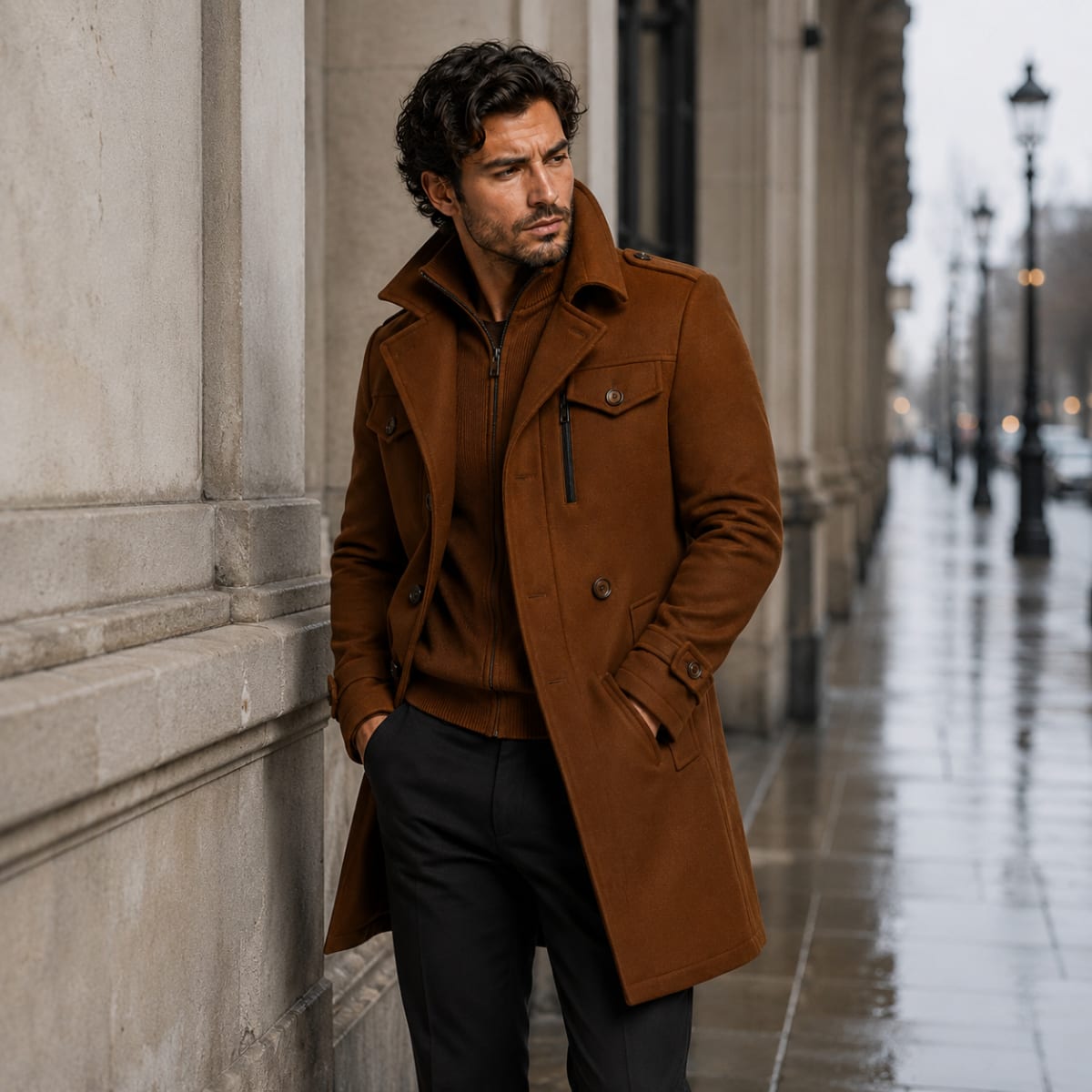 Men's Double Collar Winter Coat | Lennox_10