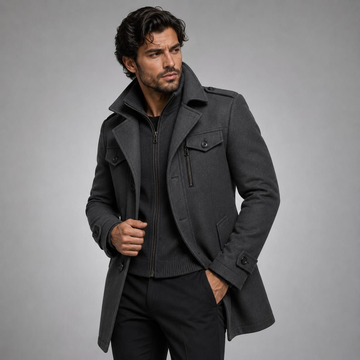 Men's Double Collar Winter Coat | Lennox_9
