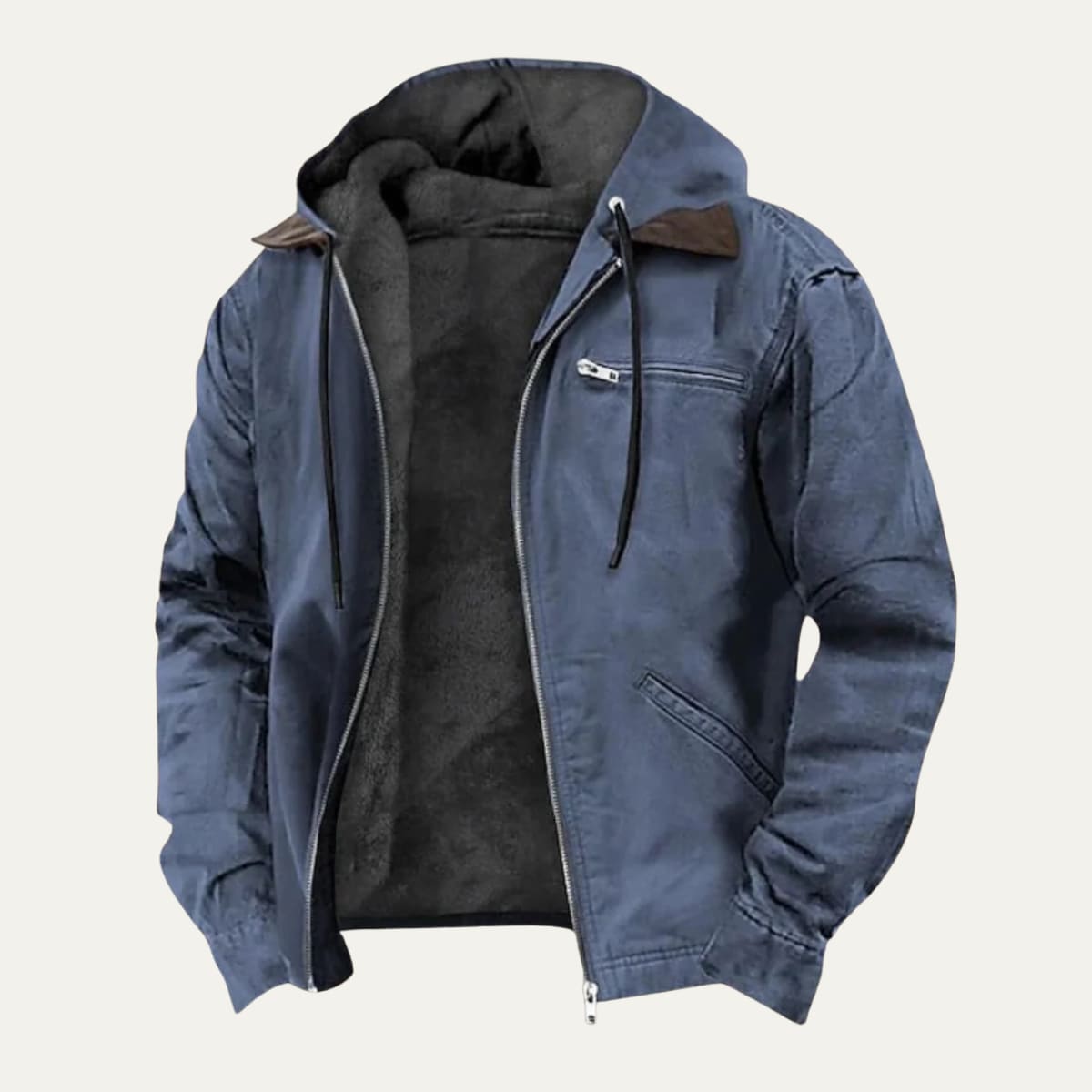 Men's Fleece Lined Hooded Jacket | Justin_8