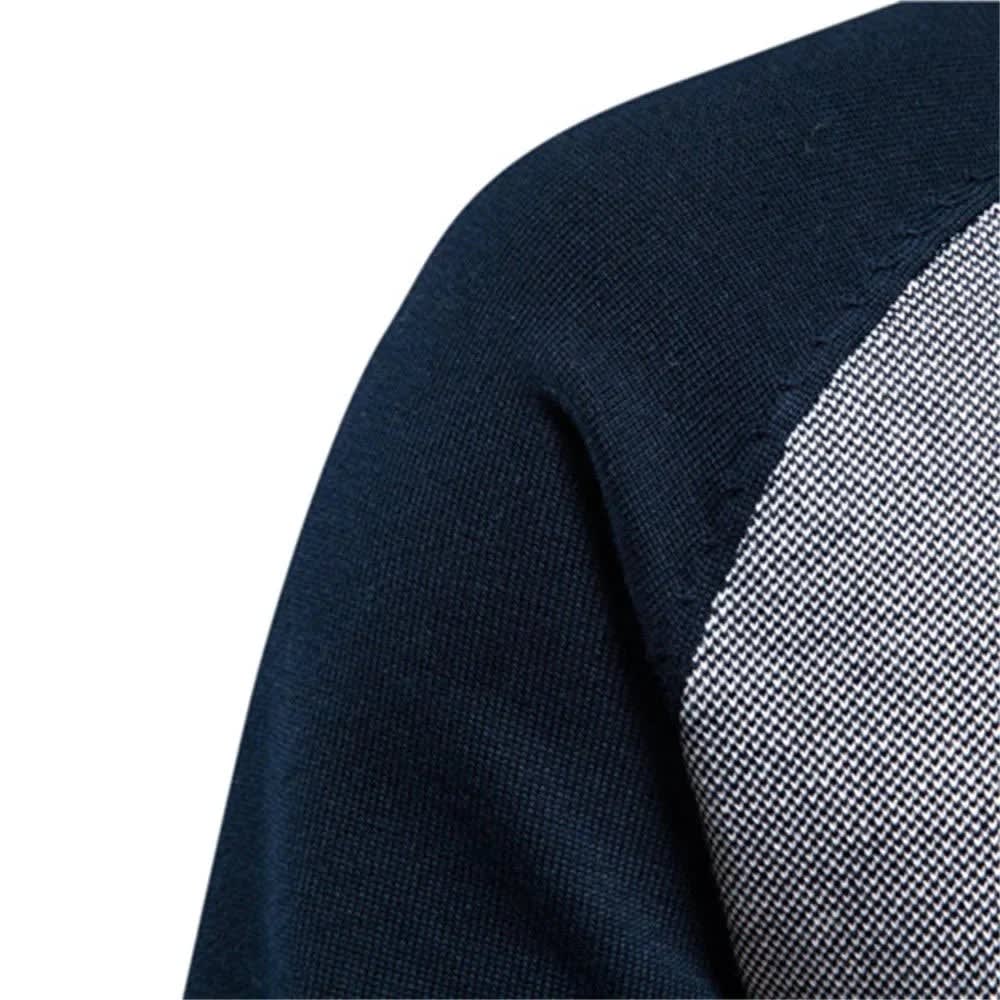 Men's Color Block Zip Up Cardigan | Tyler_6