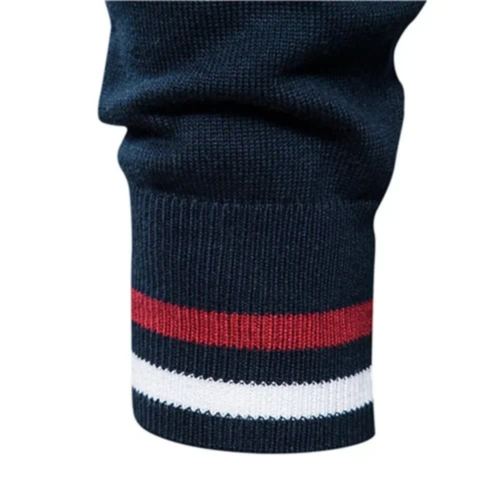Men's Color Block Zip Up Cardigan | Tyler_8