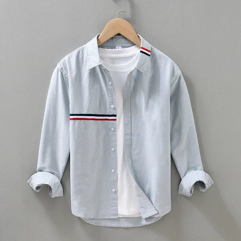 Men's Cotton Striped Long Sleeve Shirt | Felix_1
