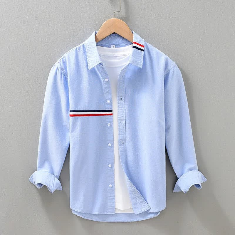 Men's Cotton Striped Long Sleeve Shirt | Felix_4