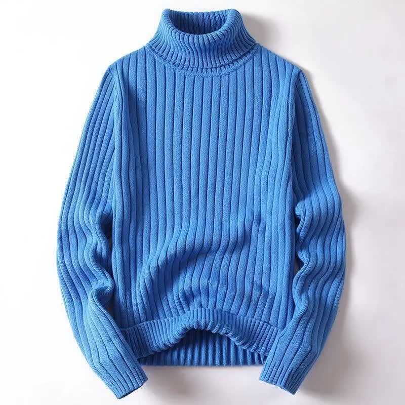 Men's Ribbed Cotton Blend Turtleneck Jumper | Harry_1