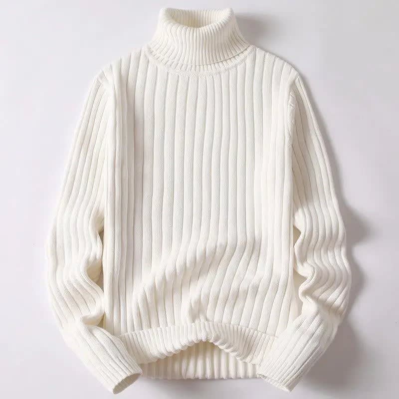 Men's Ribbed Cotton Blend Turtleneck Jumper | Harry_2