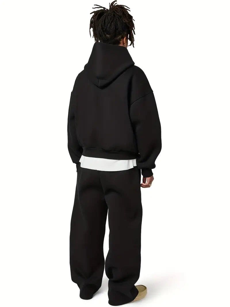 Men's Hooded Straight Leg Jogger Set | Seth_4