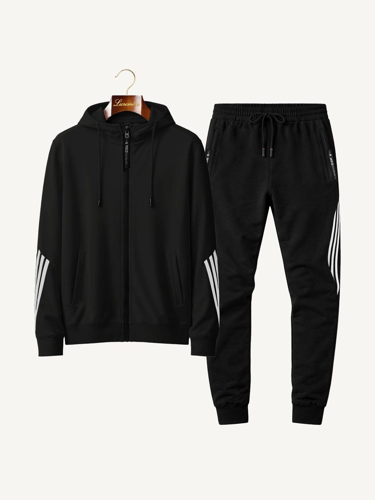 Men's Hooded Zip Up Tracksuit Set | Eli_10