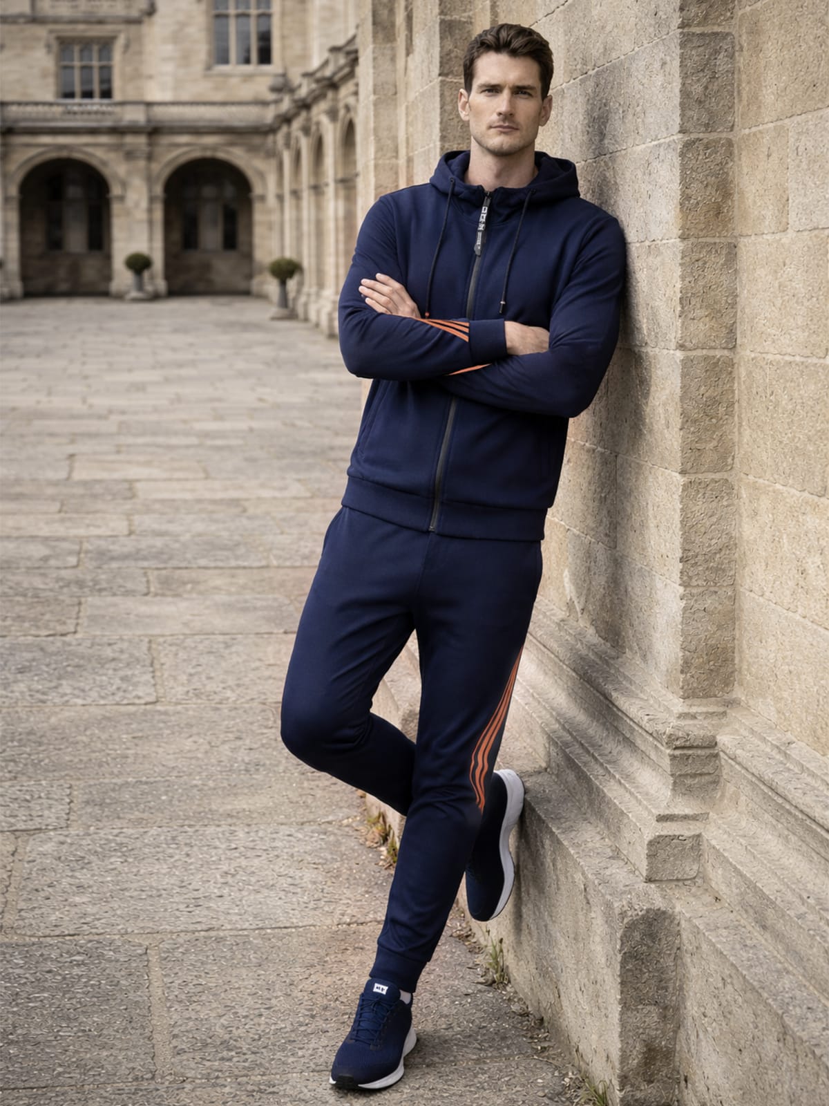 Men's Hooded Zip Up Tracksuit Set | Eli_4