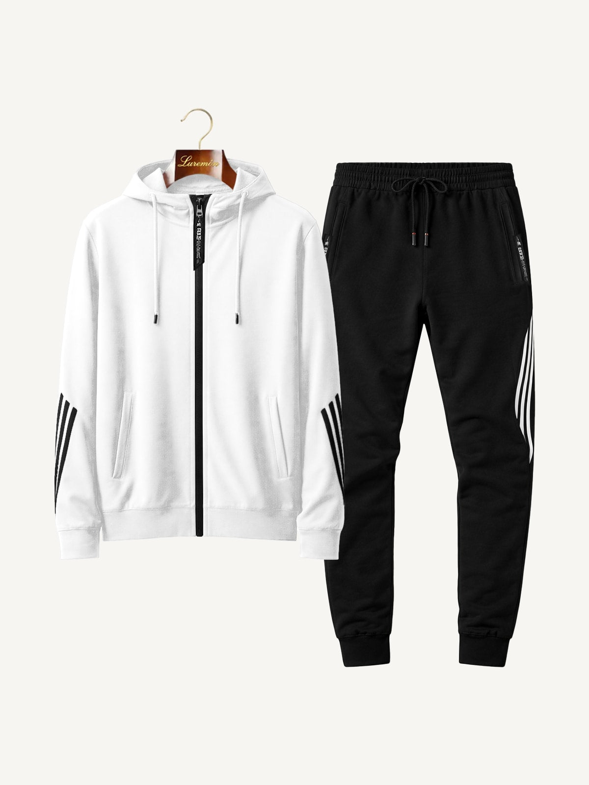 Men's Hooded Zip Up Tracksuit Set | Eli_9
